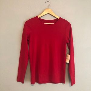 NWT St John’s Bay red long sleeve T-shirt S